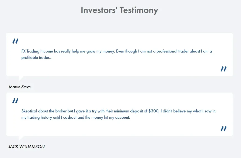 FX Trading Income 2 screen
