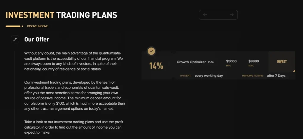 Quantumsafe-vault 2 screen