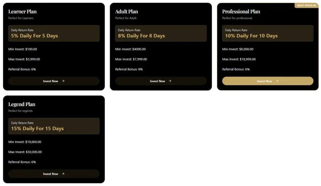 VAULTEDGE CAPITAL 2 screen