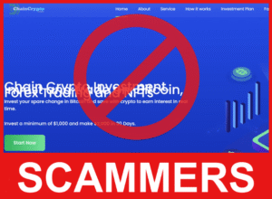 Chain Crypto face screen