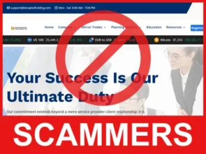 Bit Capital Holding face screen